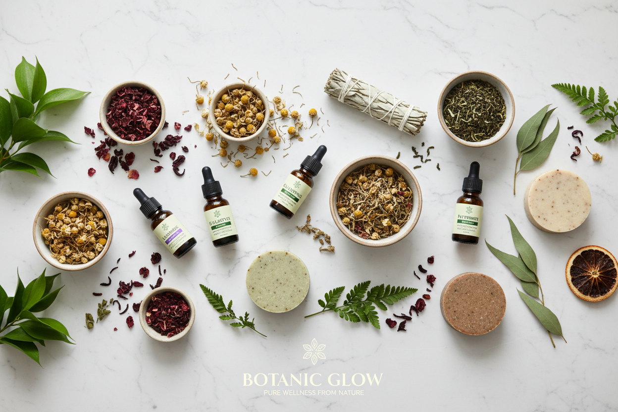 Bannière Floréa - Flat lay marbre